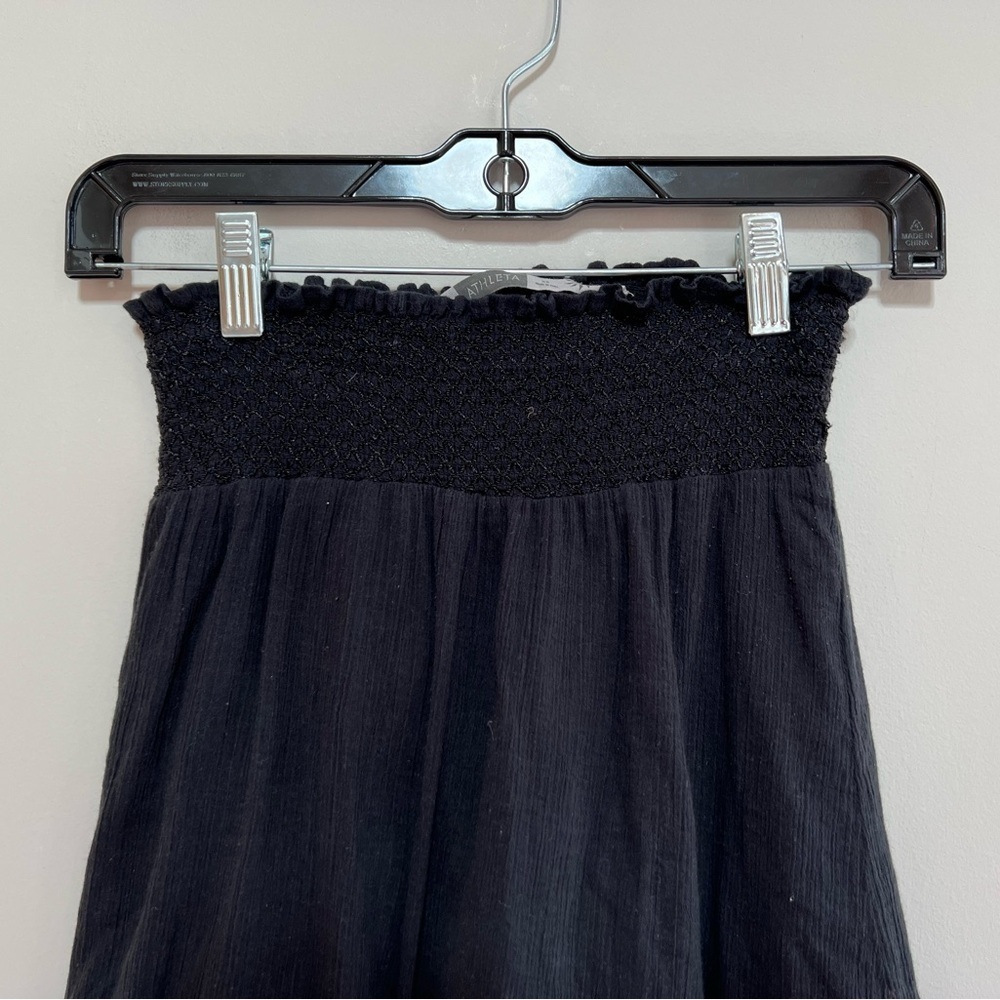 Athleta Flowy 100% Cotton Bohemian Lightweight Maxi Skirt in Black, size XS - Picture 3 of 7